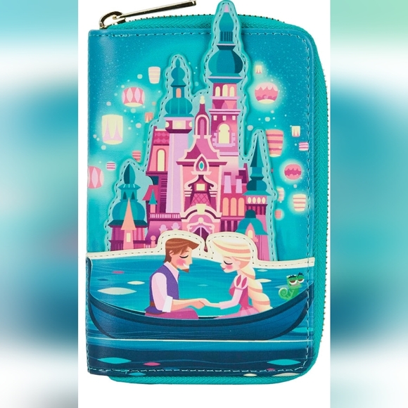Loungefly Handbags - Loungefly Walt Disney Tangled Princess Torquise Wallet Glow in the Dark NWT